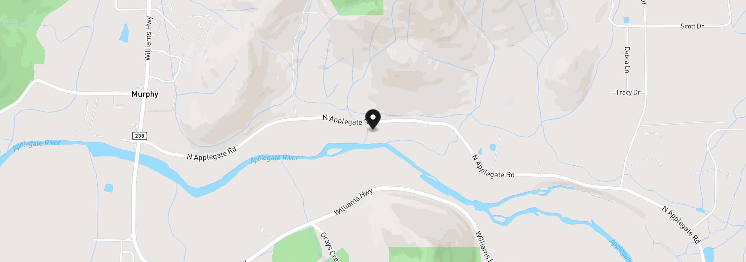 Map showing the location of 7695 N Applegate Rd, Grants Pass, OR 97527