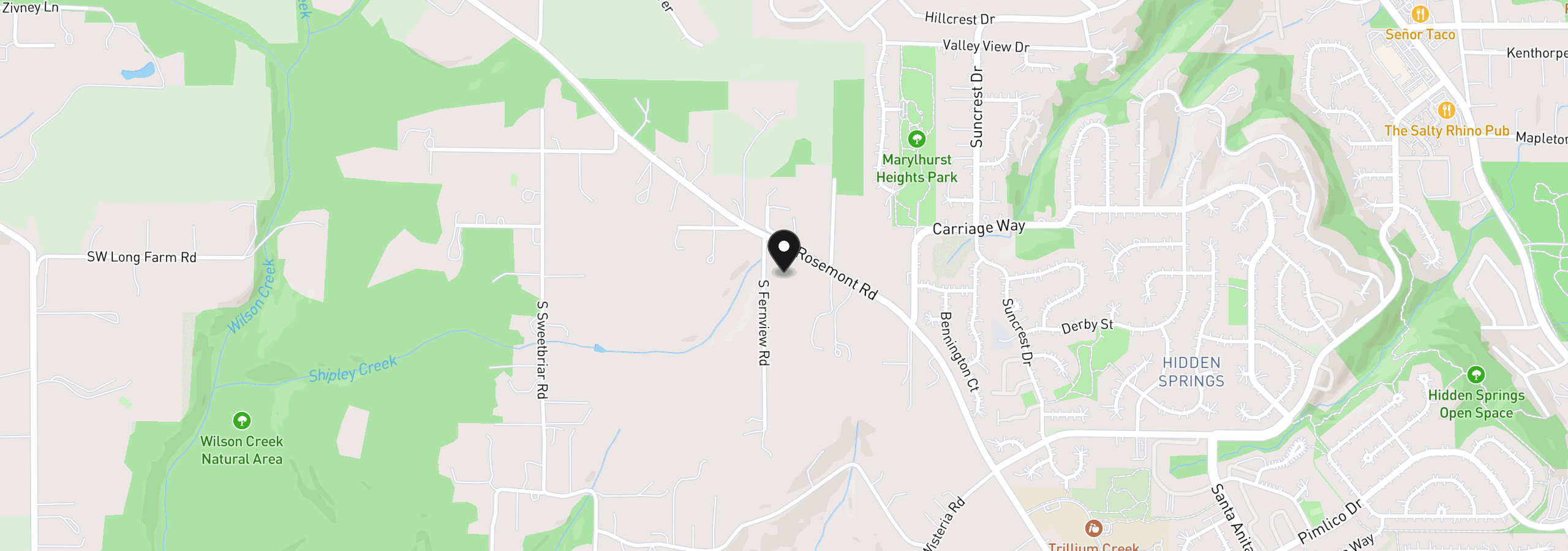 Map showing the location of 710 Rosemont Rd, West Linn, OR 97068
