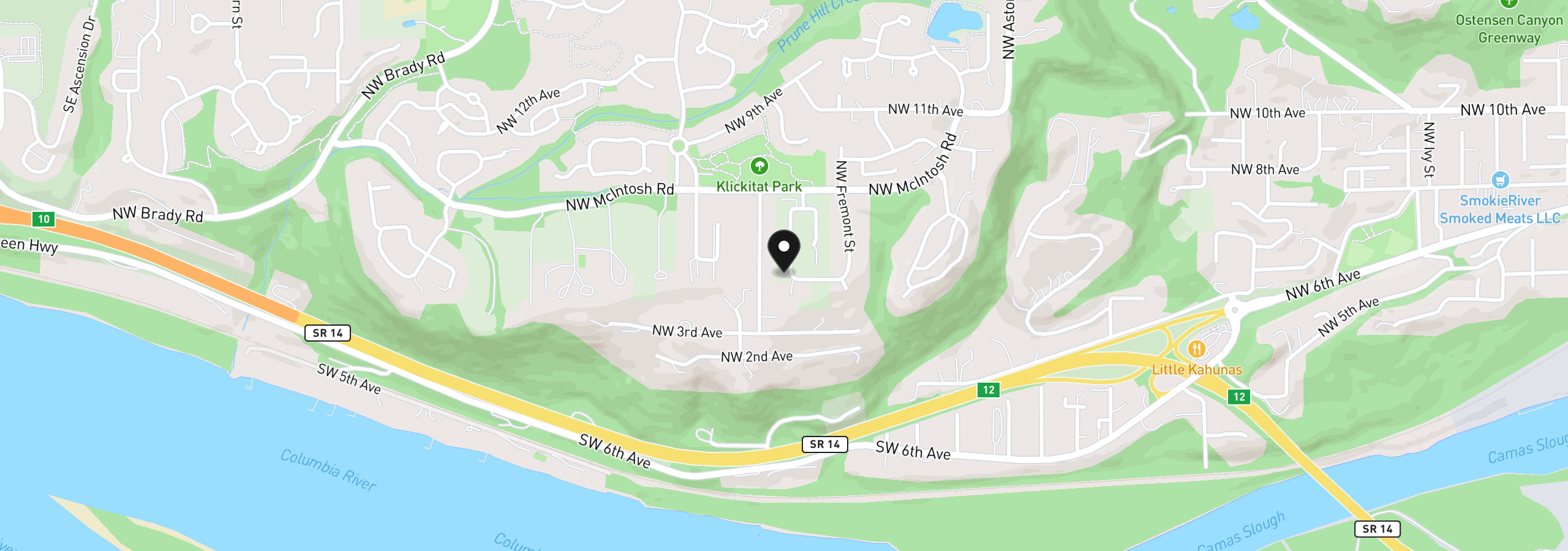 Map showing the location of 613 NW Halifax St, Camas, Wa 98607