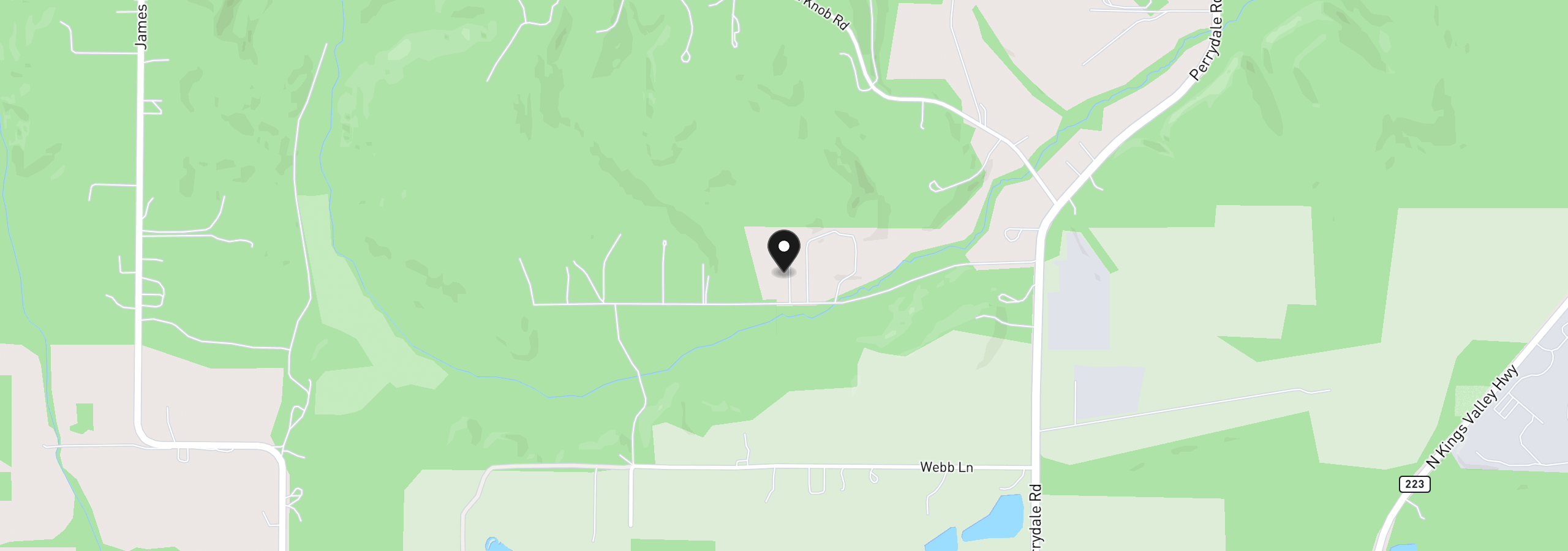 Map showing the location of 845 Perrydale Rd, Dallas, OR 97338