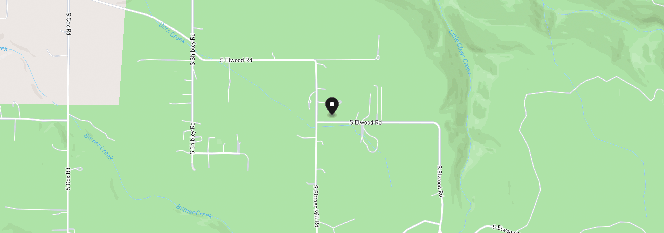 Map showing the location of 25483 S Elwood Rd, Colton, OR 97017