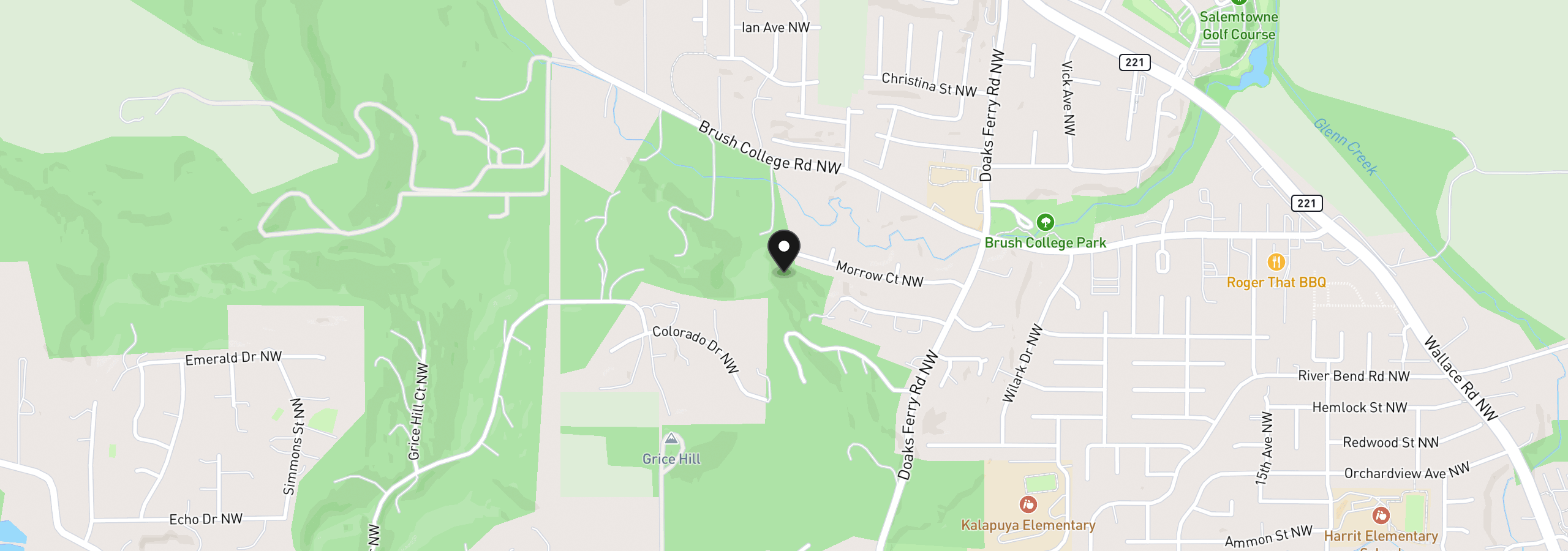 Map showing the location of 2468 Morrow Ct NW, Salem, OR 97304
