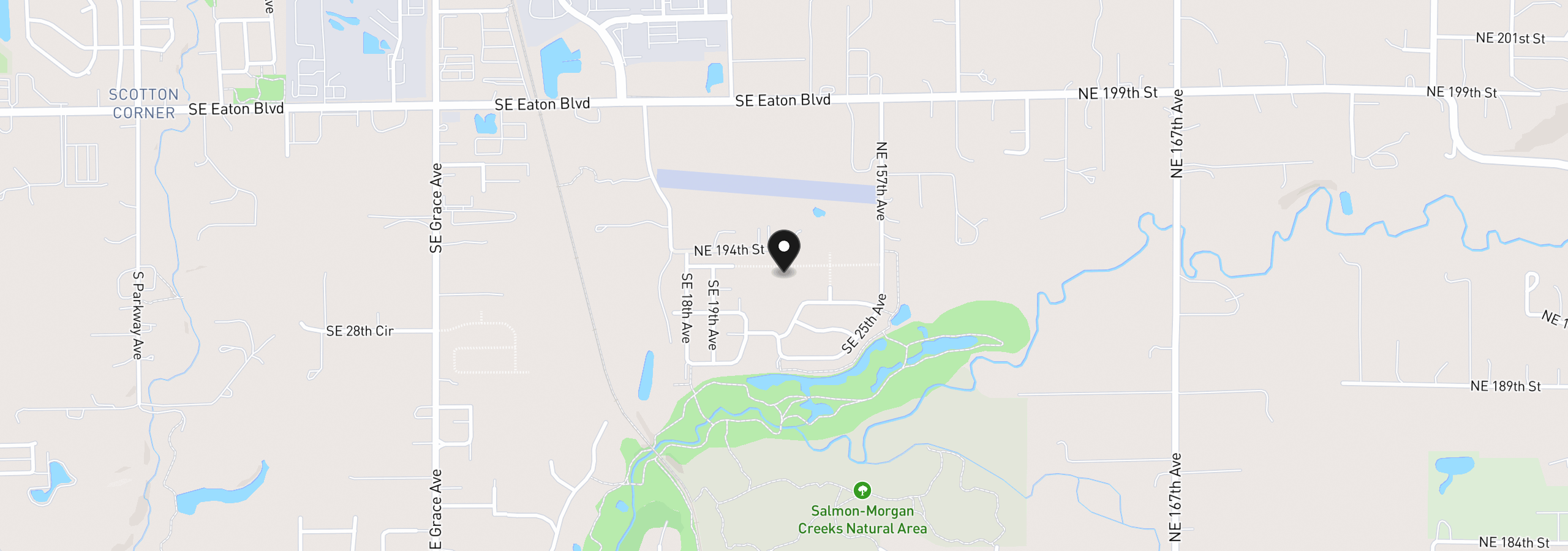 Map showing the location of 2115 SE 25th Way, Battle Ground, Wa 98604