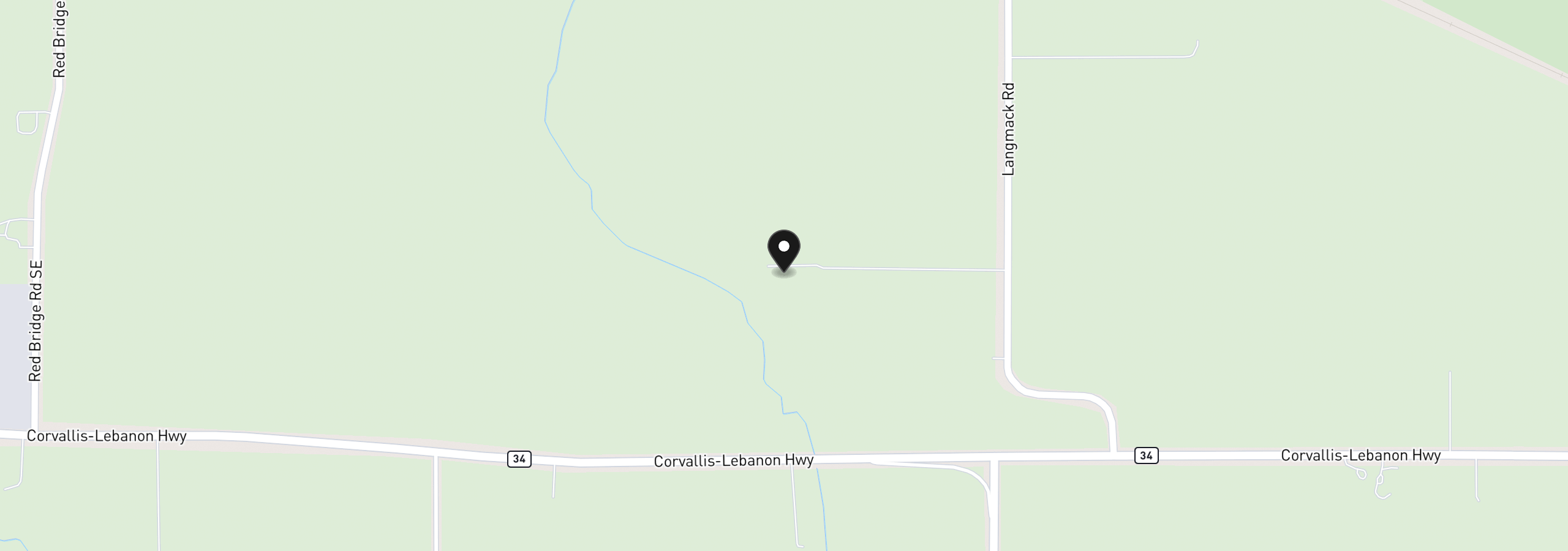 Map showing the location of 33174 Langmack Rd, Lebanon, OR 97355