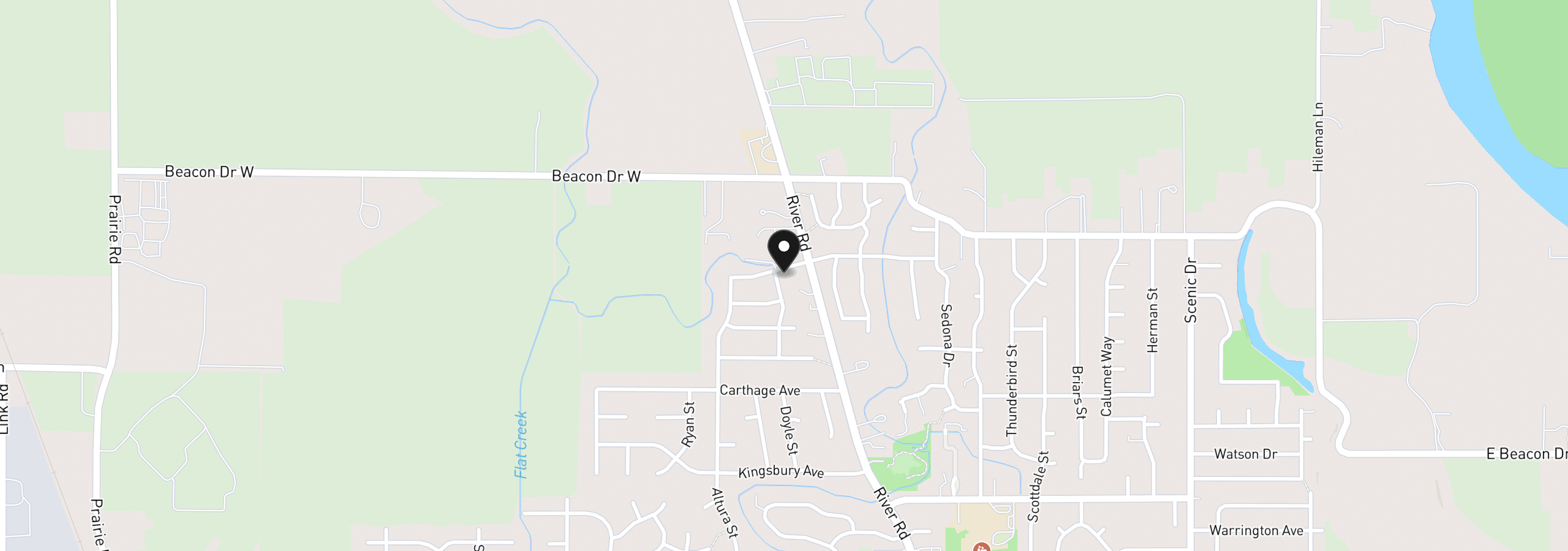Map showing the location of 4635 Champagne Ln, Eugene, OR 97404