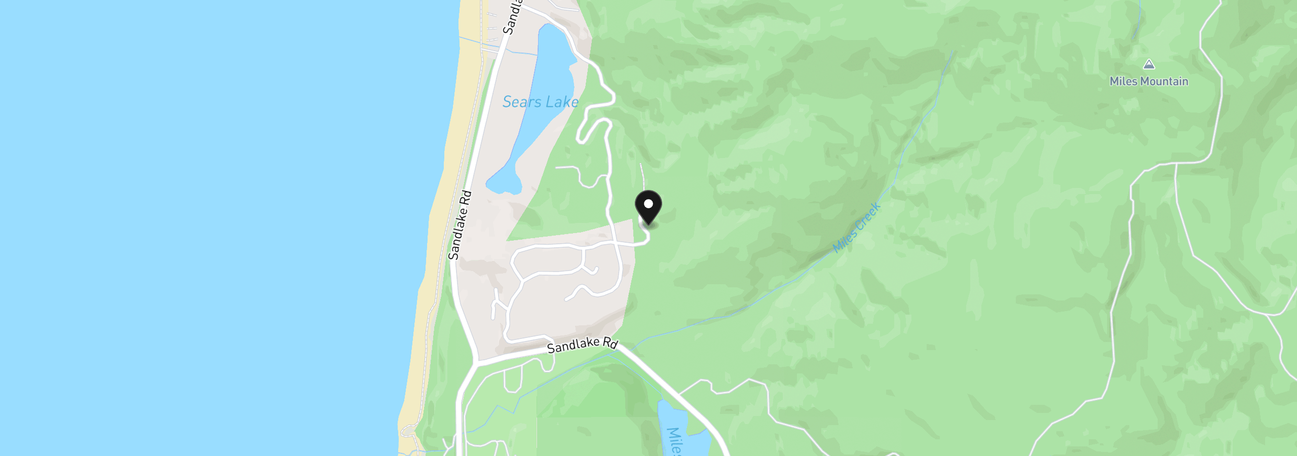 Map showing the location of 76 Megans View Pt, Pacific City, OR 97135