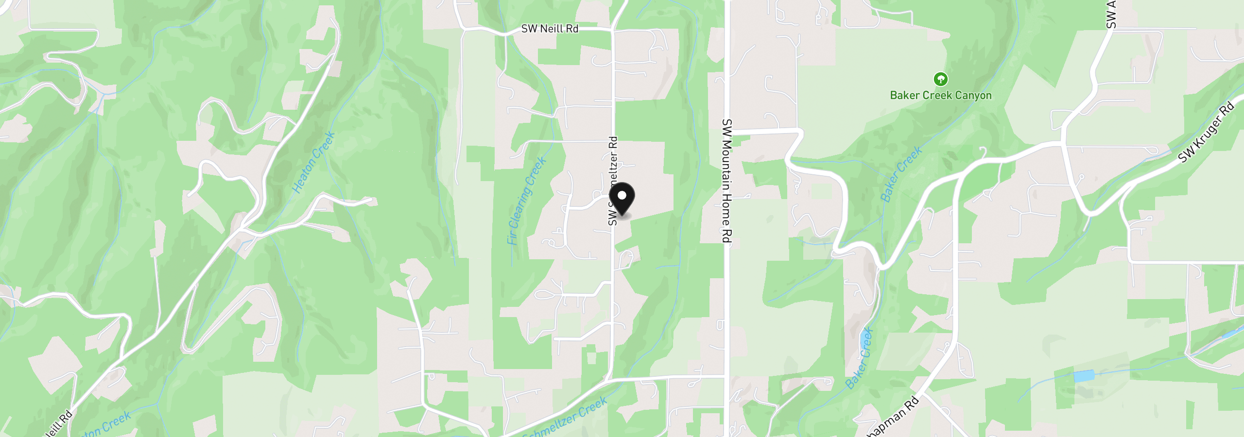 Map showing the location of SW Schmeltzer Rd, Sherwood, OR 97140