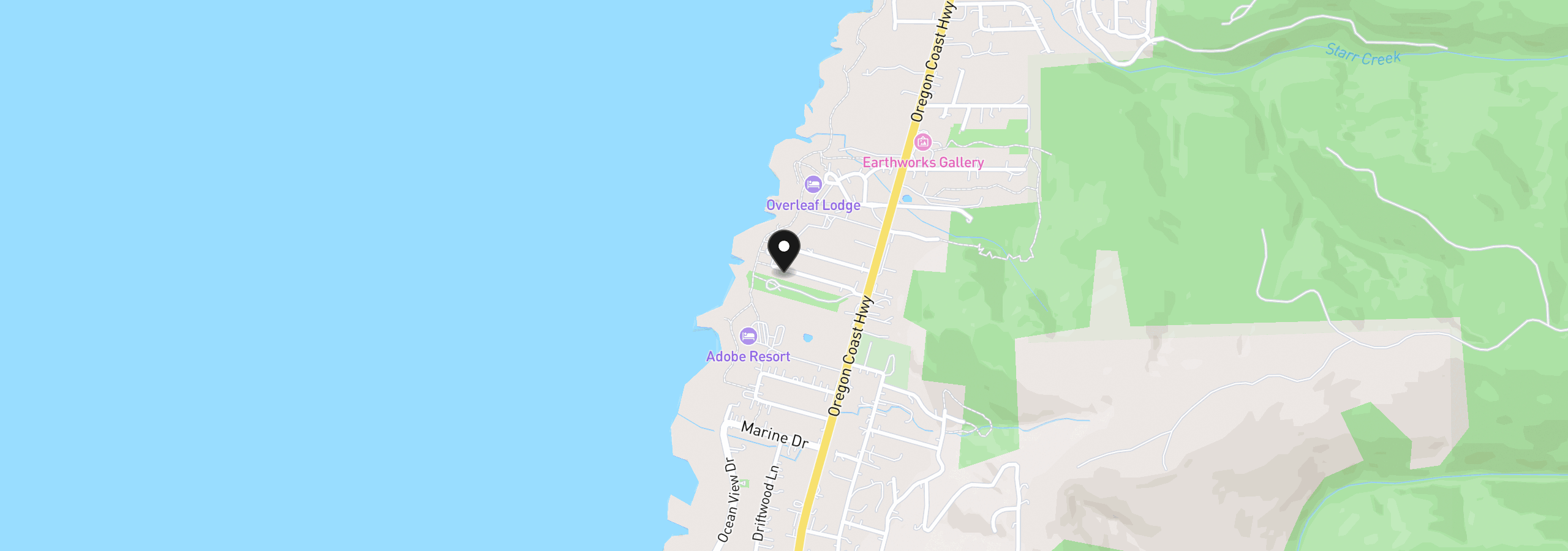 Map showing the location of 514 Lemwick Ln, Yachats, OR 97498
