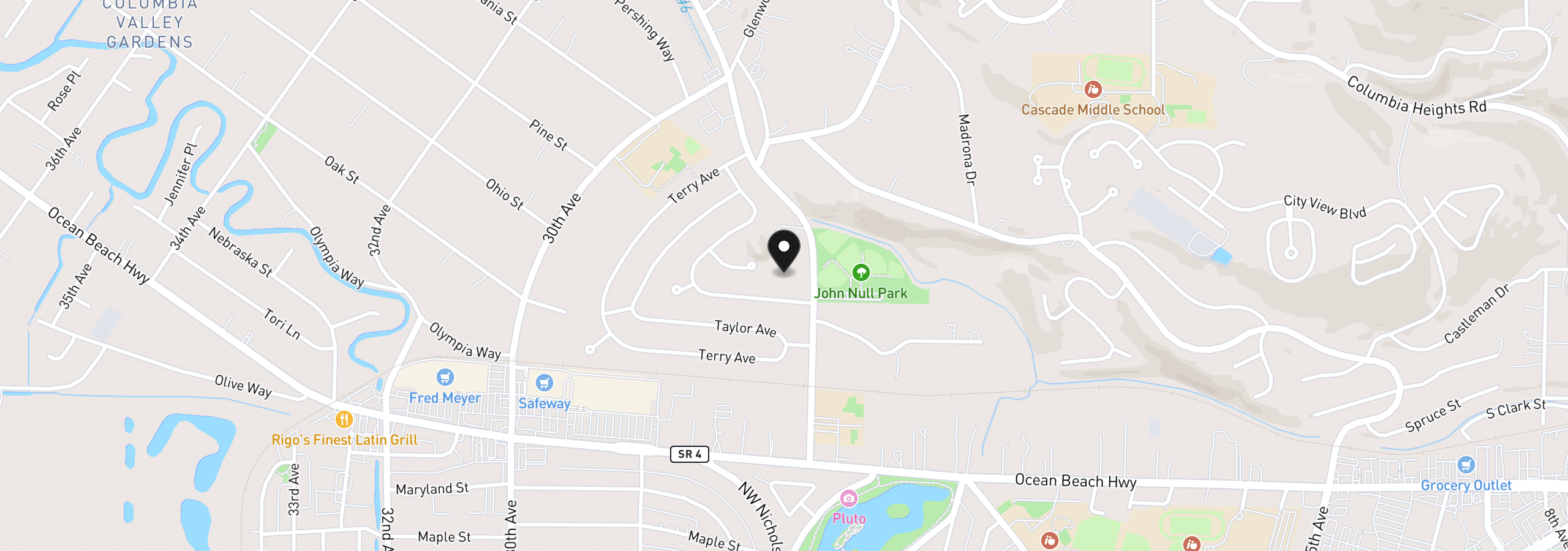 Map showing the location of 2655 Pacific Way, Longview, Wa 98632