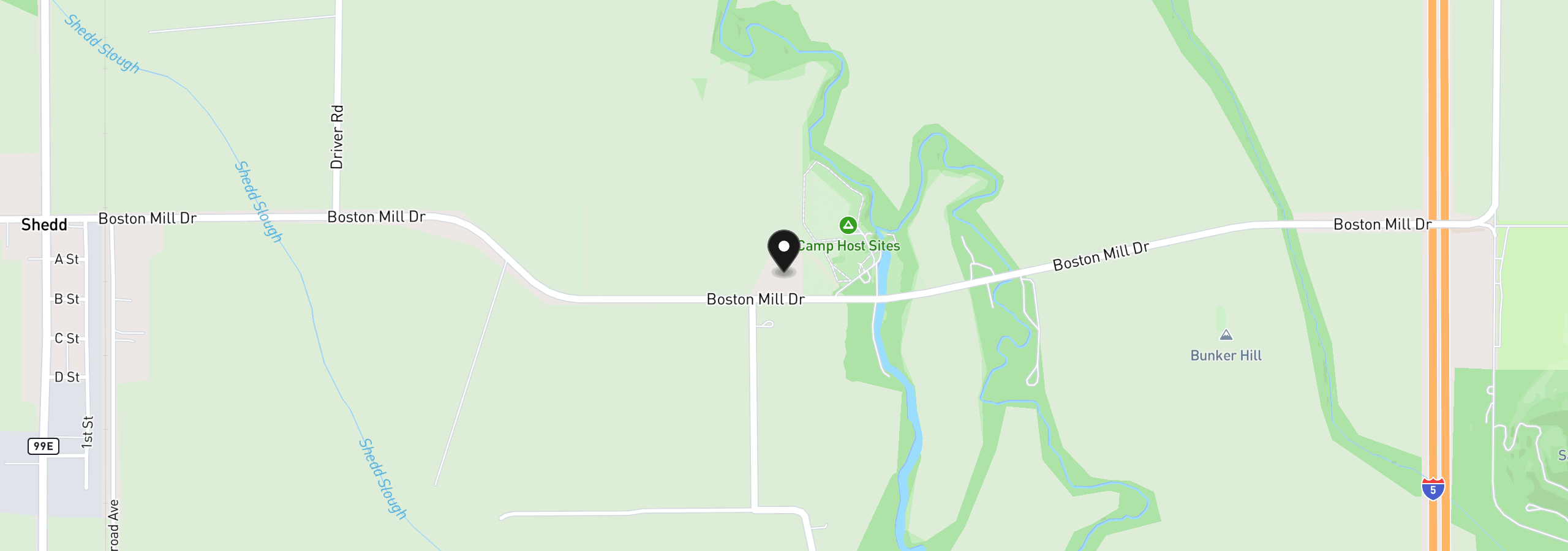 Map showing the location of 32565 Boston Mill Dr, Shedd, OR 97377