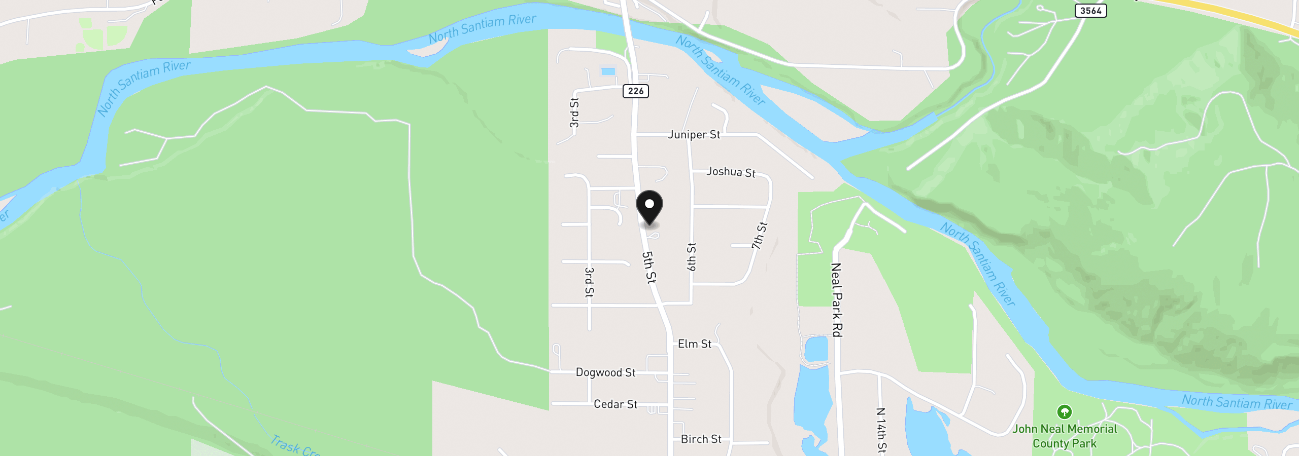 Map showing the location of 944 5th St, Lyons, OR 97358