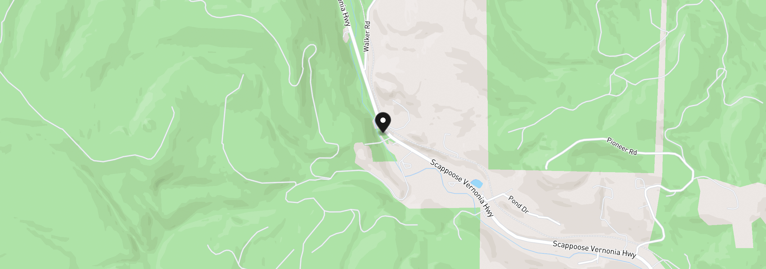 Map showing the location of 30950 Scappoose Vernonia Hwy, Scappoose, OR 97056