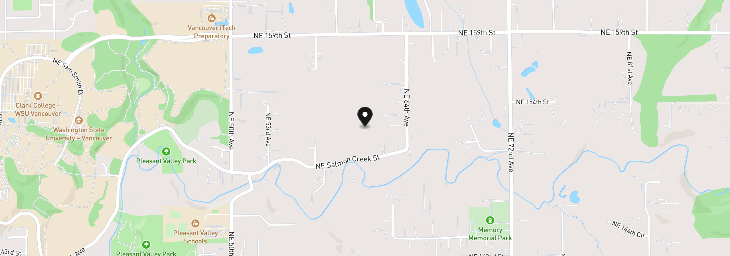 Map showing the location of NE 52nd Cir 4, Vancouver, Wa 98686