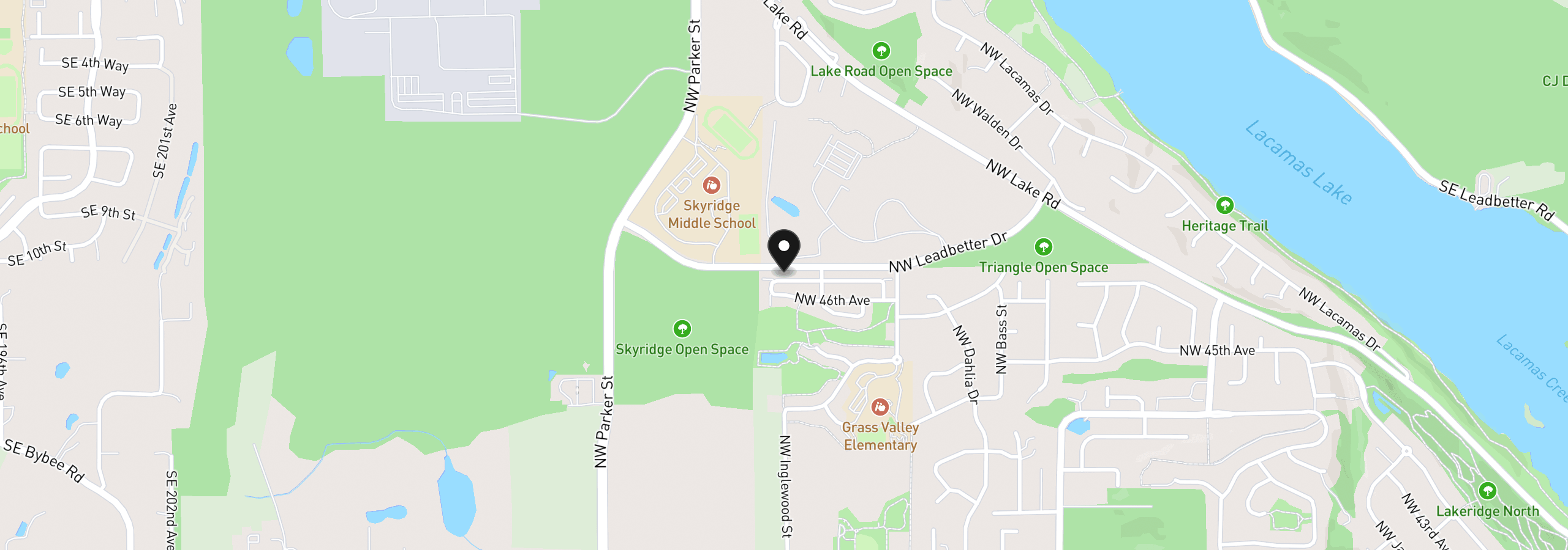Map showing the location of 3355 NW 47th Dr, Camas, Wa 98607