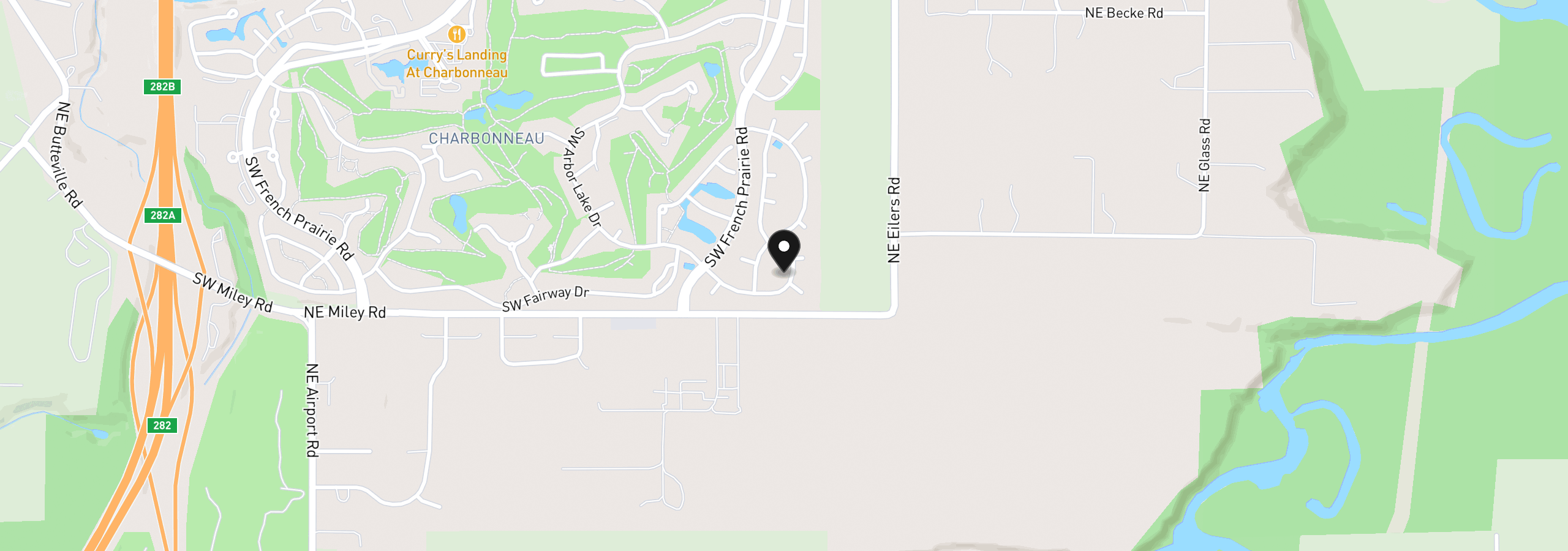 Map showing the location of 6875 SW Molalla Bend Rd, Wilsonville, OR 97070