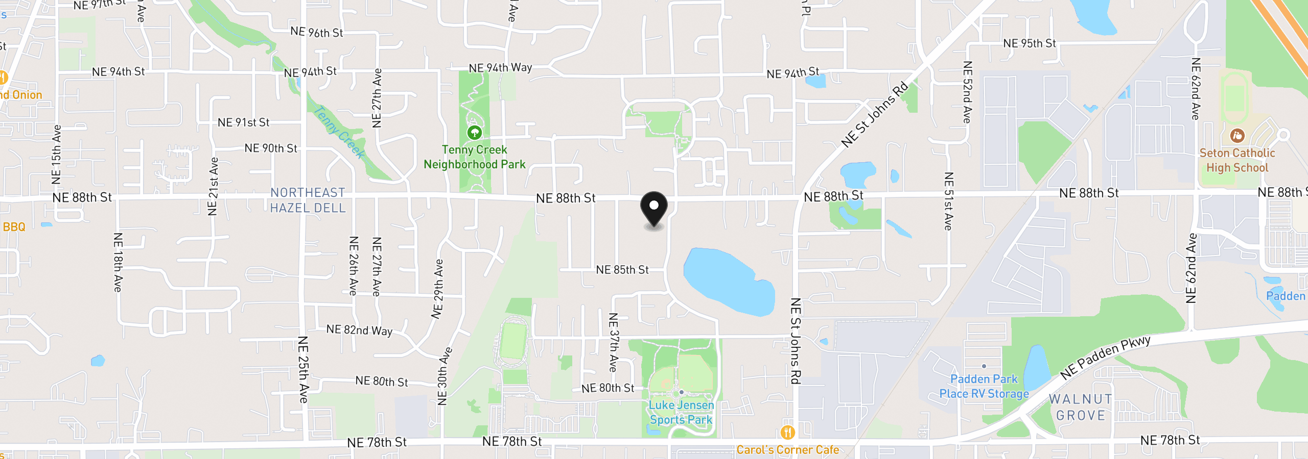 Map showing the location of NE 38th St 19, Vancouver, Wa 98665
