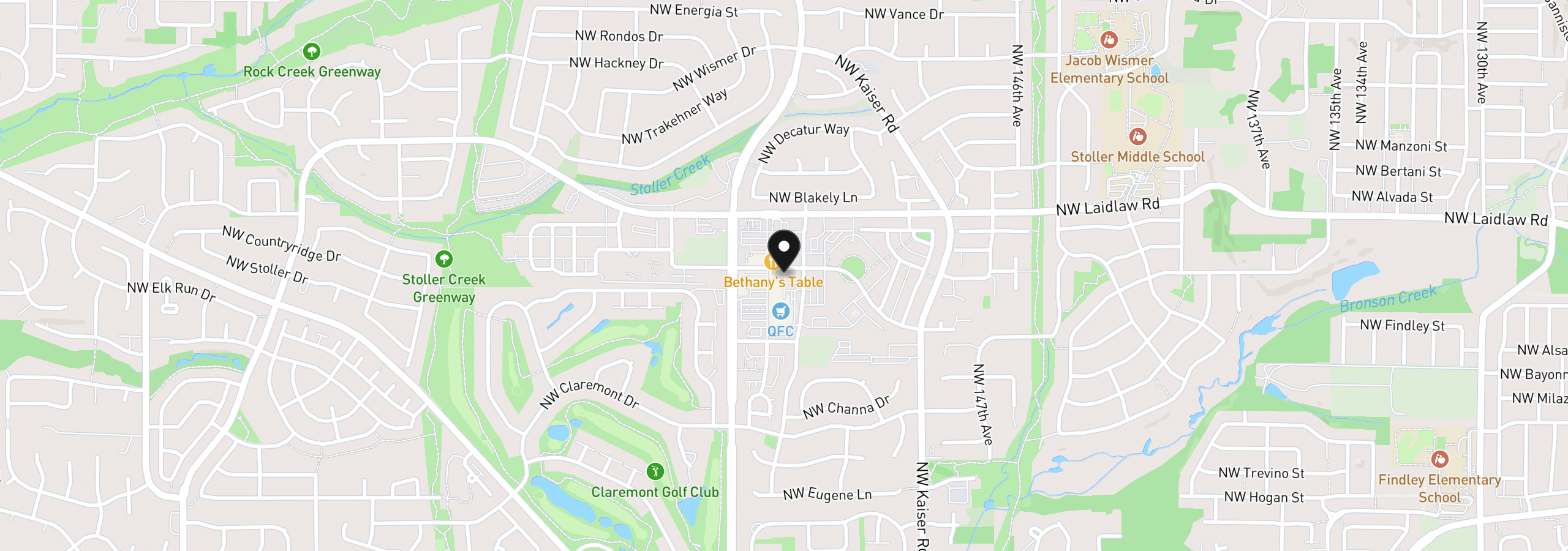 Map showing the location of 15320 NW Central Dr 214, Portland, OR 97229