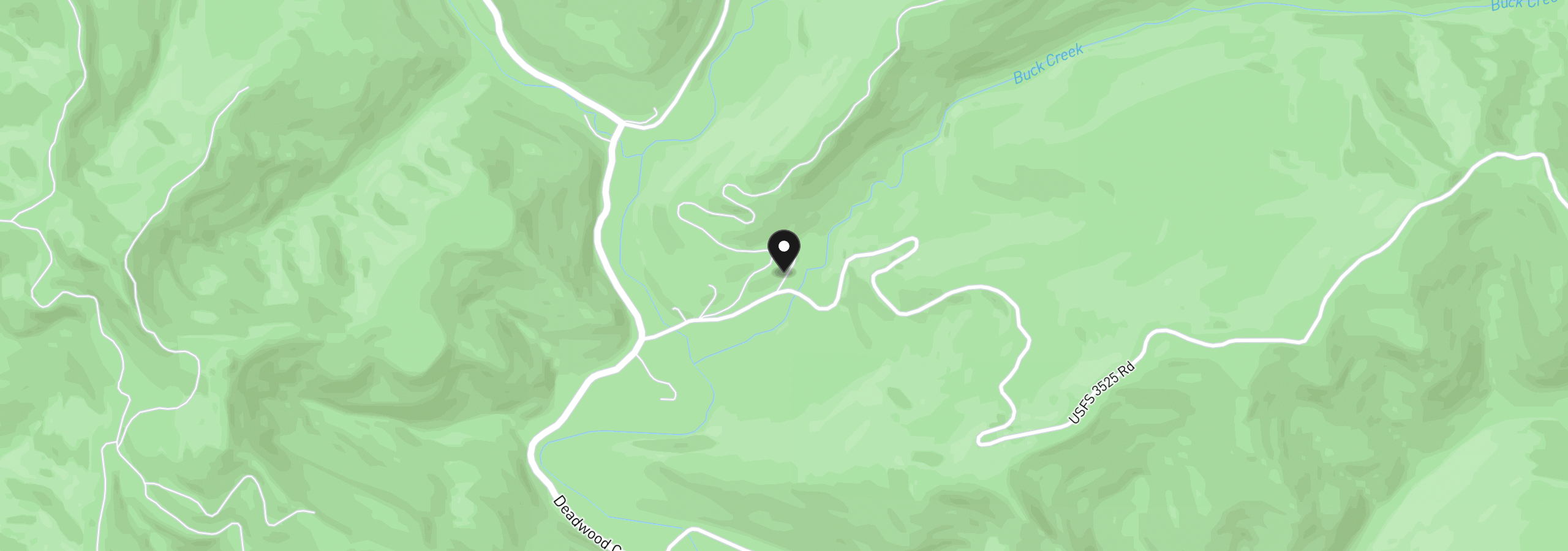 Map showing the location of 93537 Deadwood Creek Rd, Deadwood, OR 97430