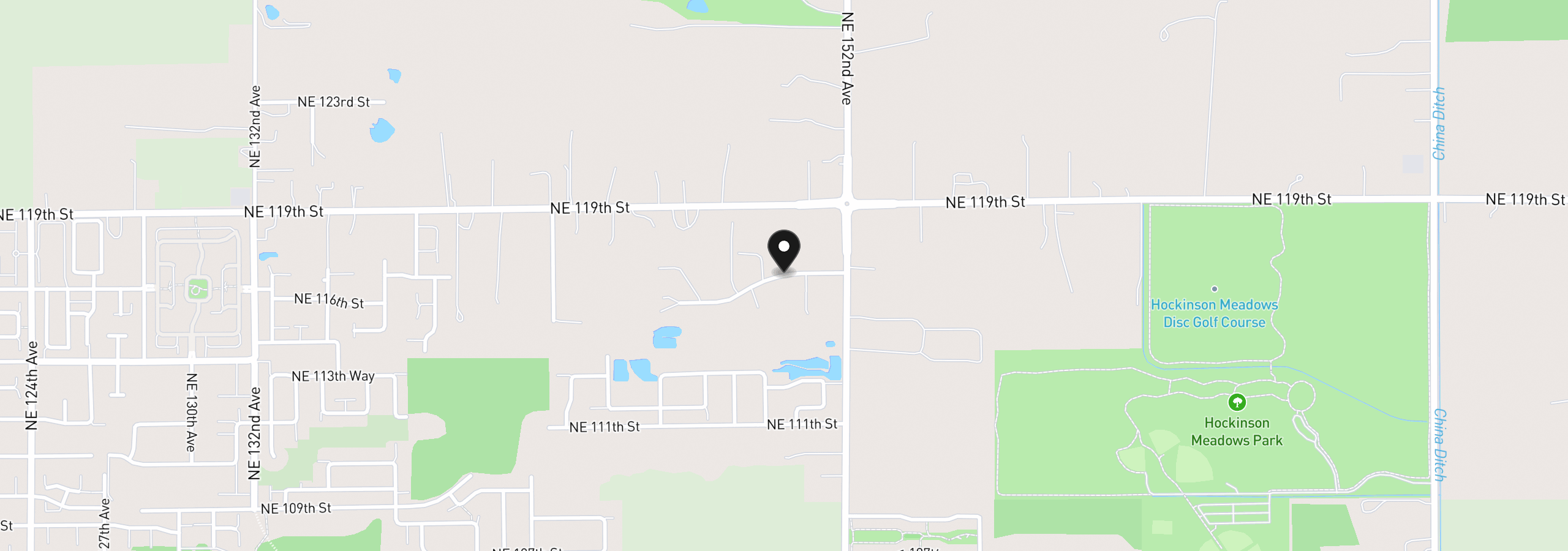 Map showing the location of 15107 NE 117th Cir, Vancouver, Wa 98682