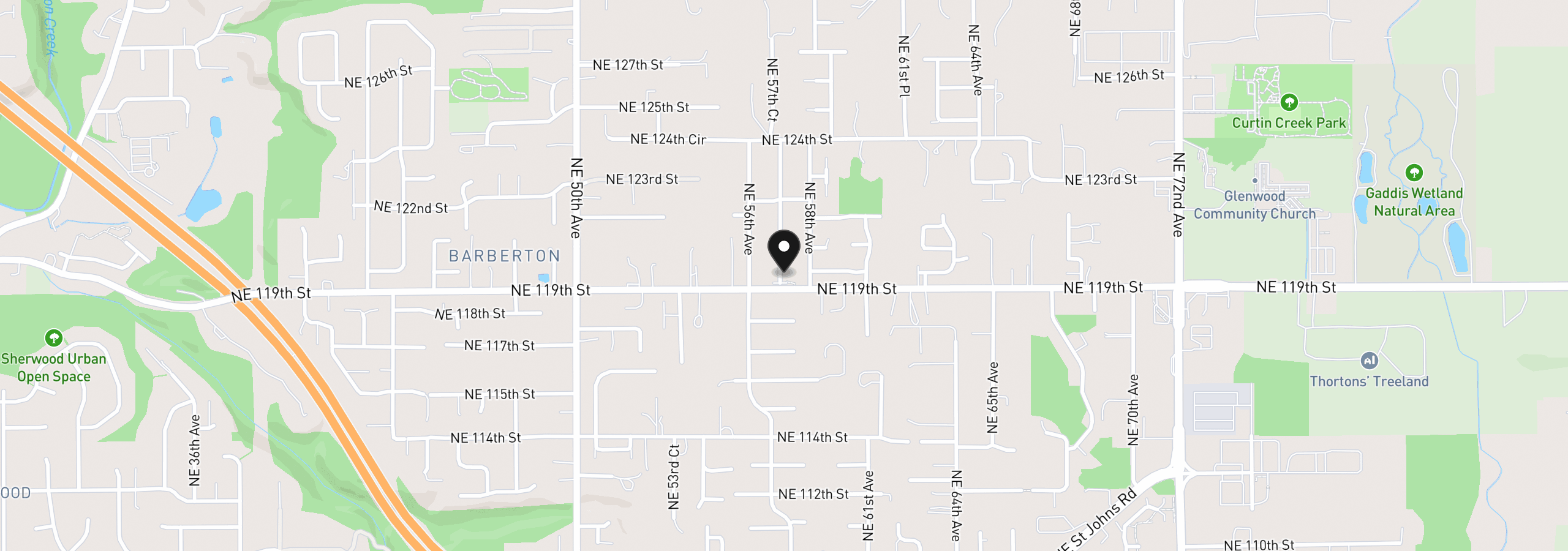 Map showing the location of 11903 NE 57th Ct Lot 1, Vancouver, Wa 98686