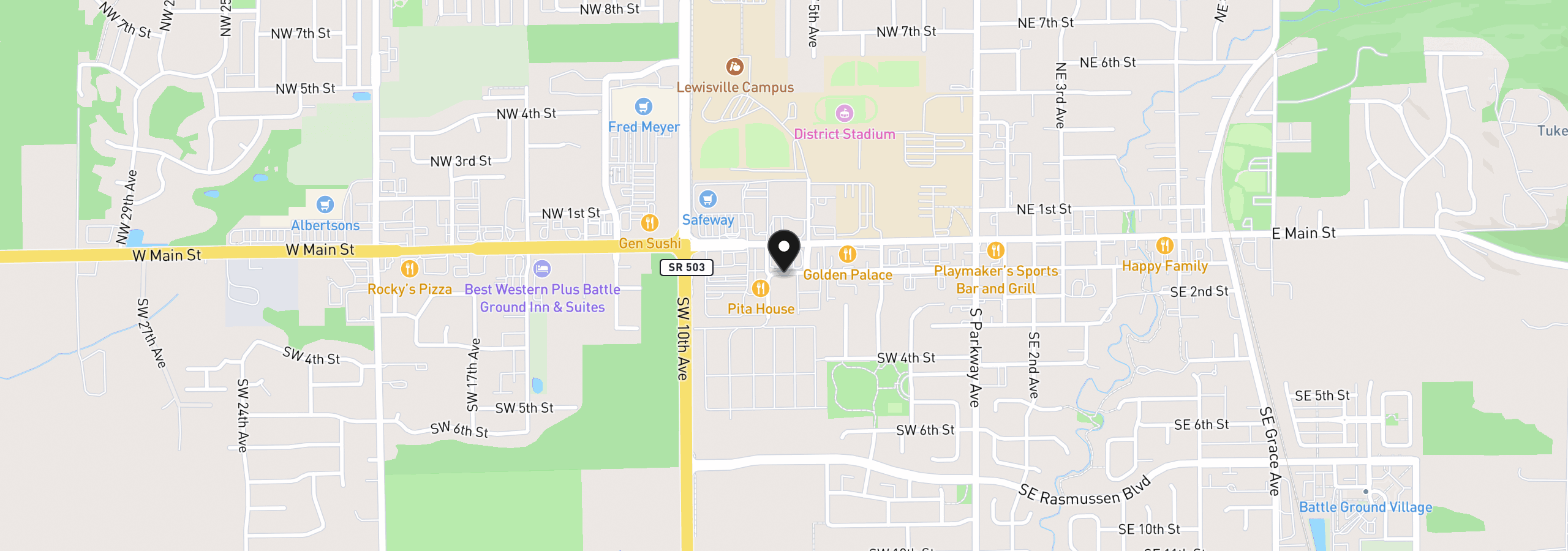 Map showing the location of 563 SW 23rd St, Battle Ground, Wa 98604
