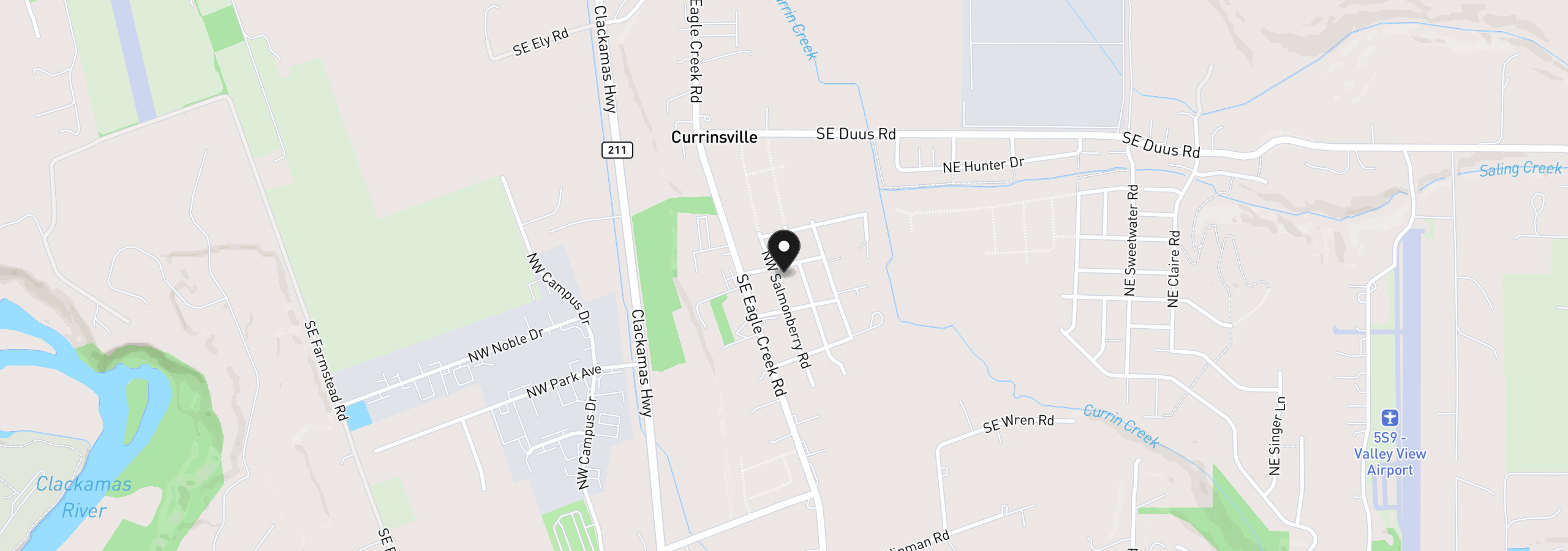 Map showing the location of 2867 NW Rhododendron, Estacada, OR 97023