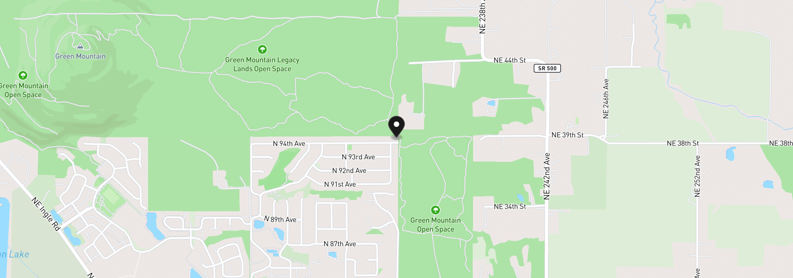 Map showing the location of 5107 N 94th Ave, Camas, Wa 98607