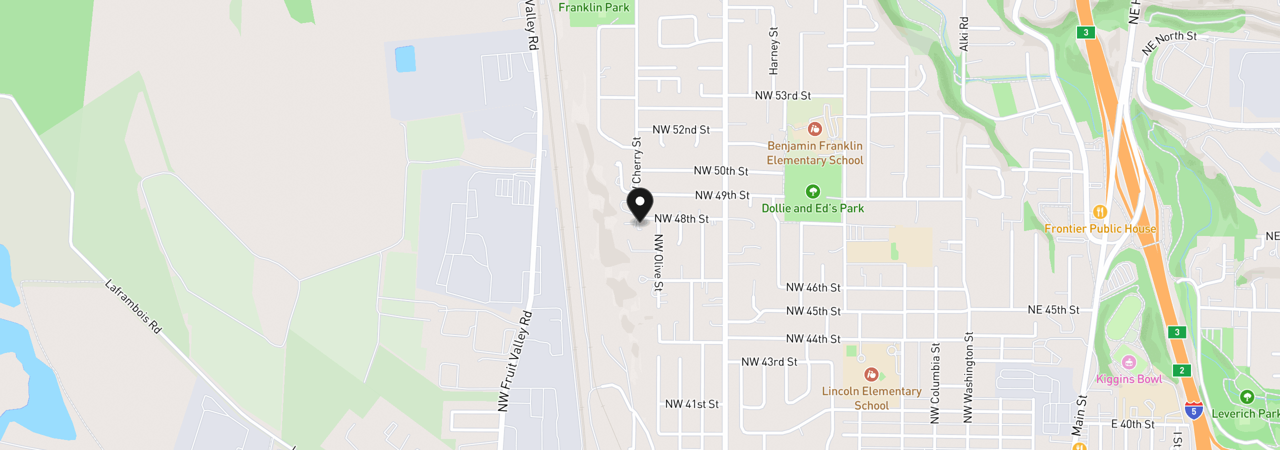 Map showing the location of 1407 NW 48th St, Vancouver, Wa 98663