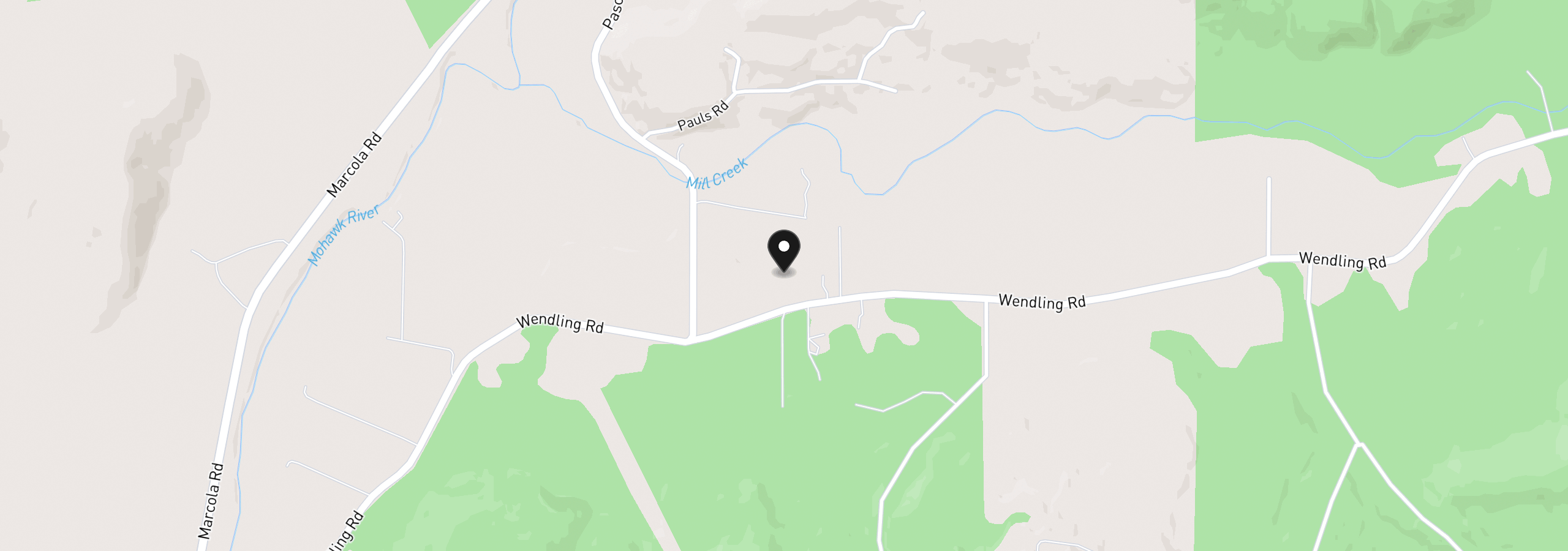 Map showing the location of 38879 Wendling Rd, Marcola, OR 97454