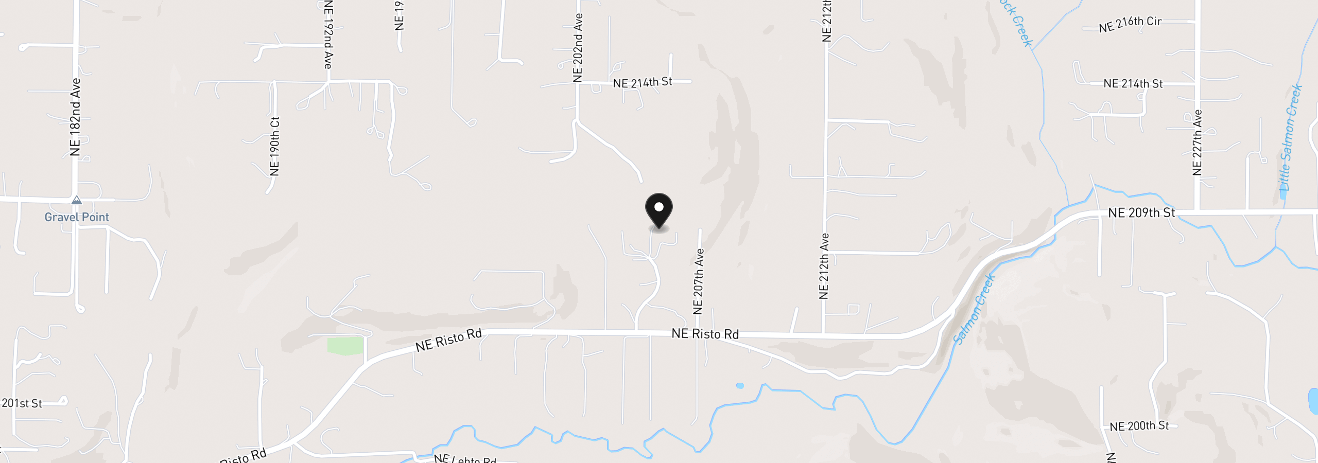 Map showing the location of 20801 NE 205th Pl, Battle Ground, Wa 98604
