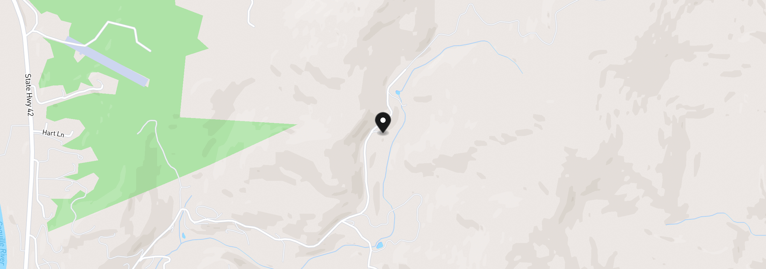 Map showing the location of 56191 Glen Aiken Creek Rd, Coquille, OR 97423