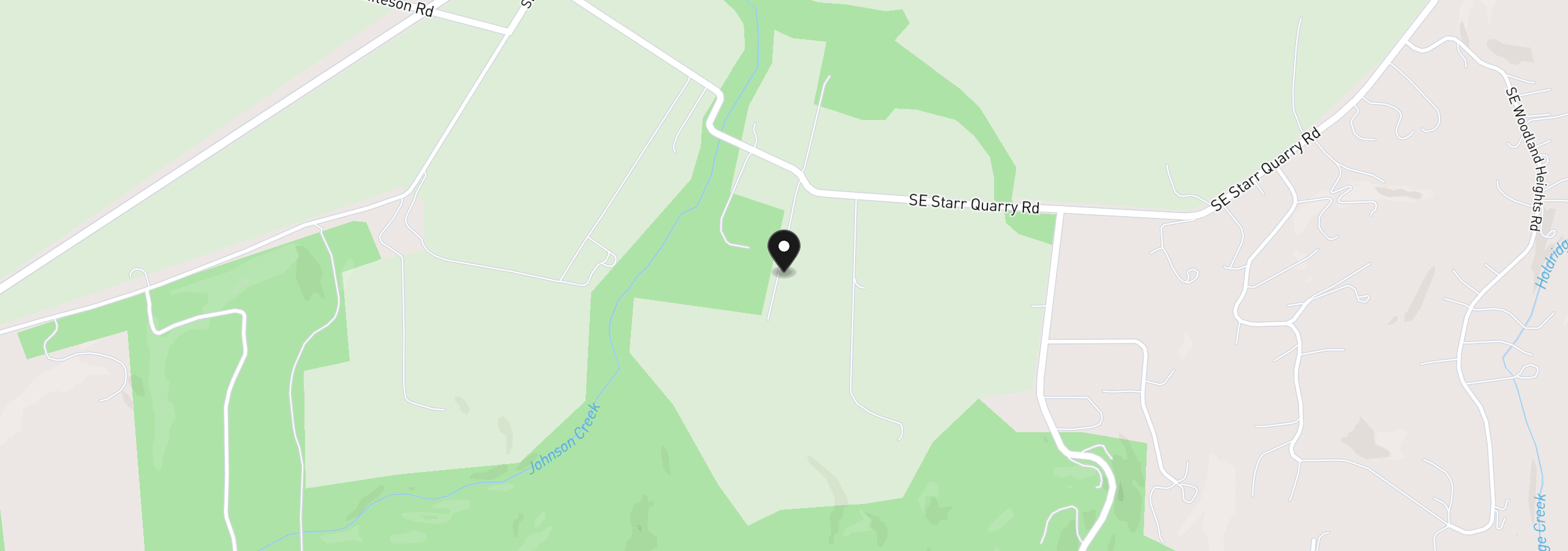 Map showing the location of 7734 SE Starr Quarry Rd, Amity, OR 97101