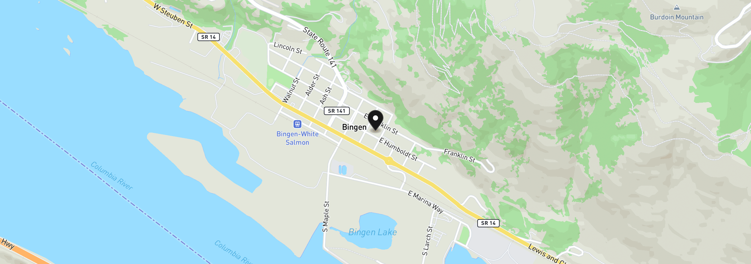 Map showing the location of 308 E Humboldt St, Bingen, Wa 98605