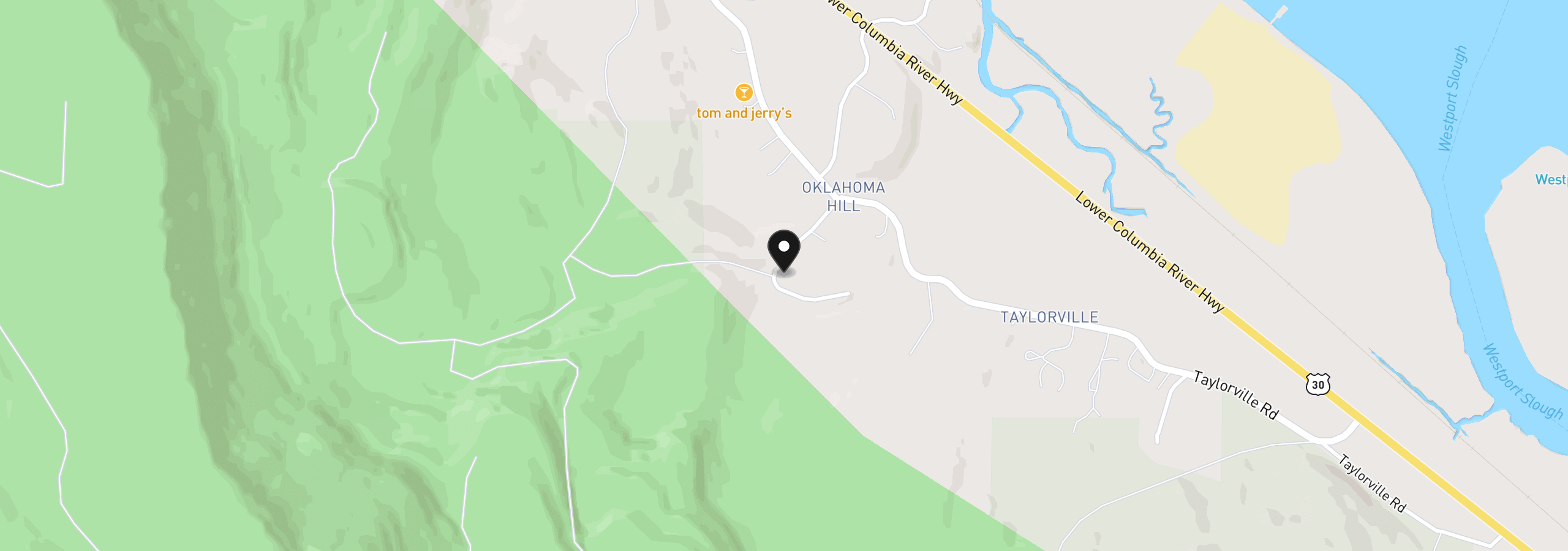 Map showing the location of 91537 Oklahoma Hill Dr, Clatskanie, OR 97016