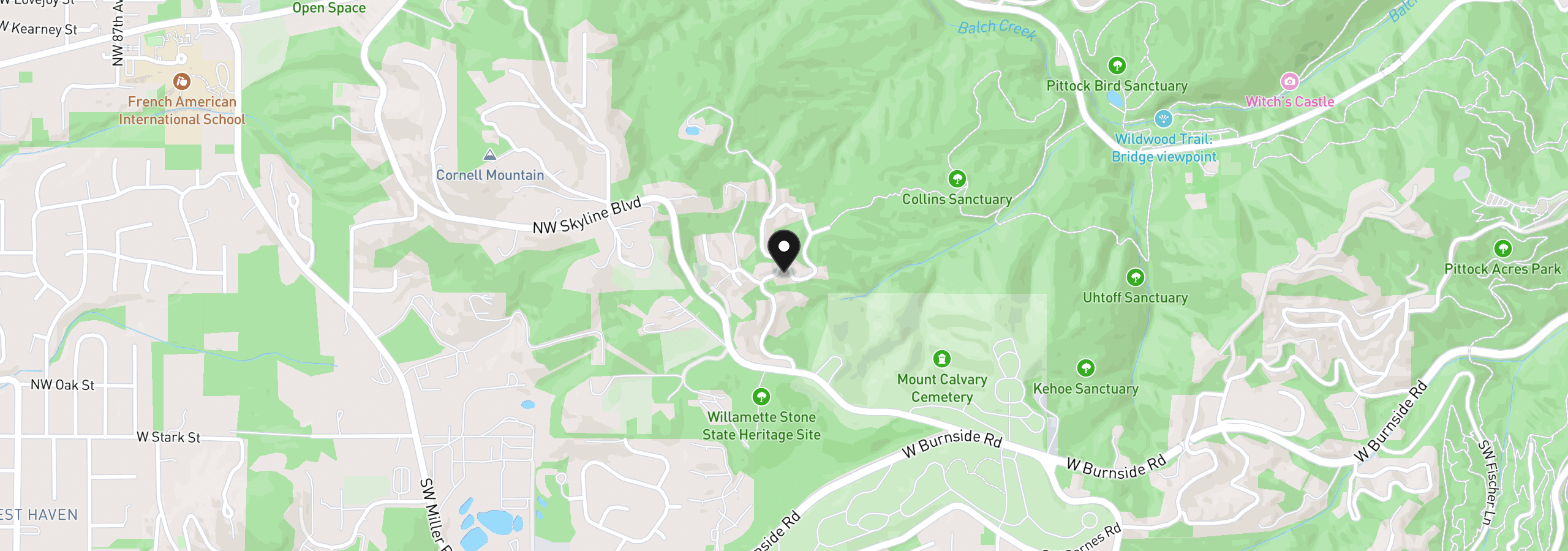 Map showing the location of 330 NW Royal Blvd, Portland, OR 97210