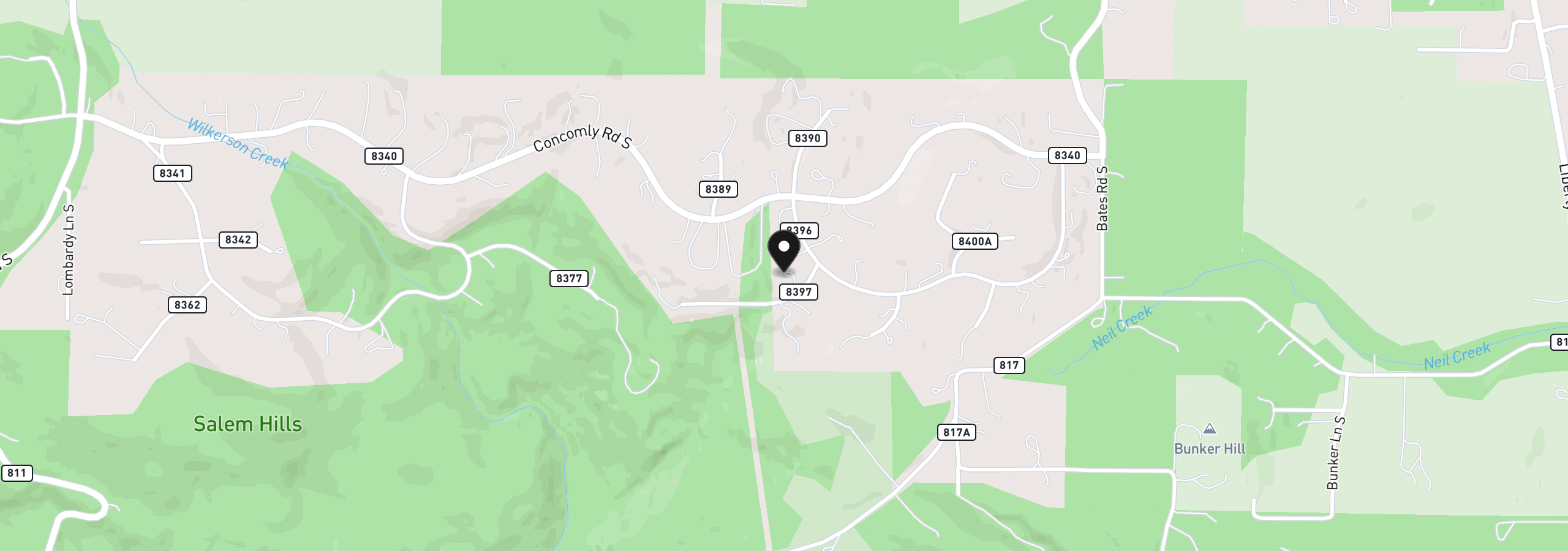 Map showing the location of 2725 Kaloken Ct S, Salem, OR 97306