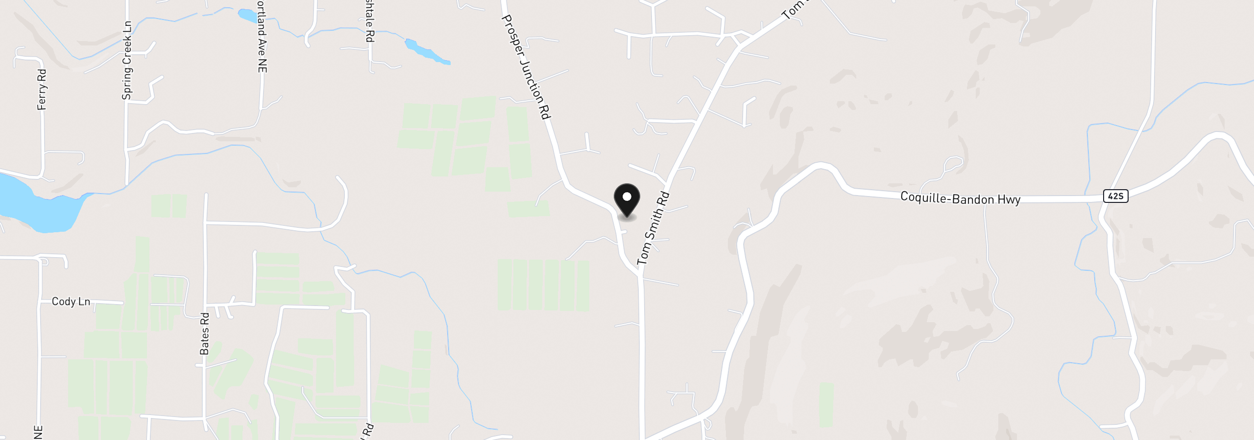 Map showing the location of 55769 Prosper Junction Rd, Bandon, OR 97411