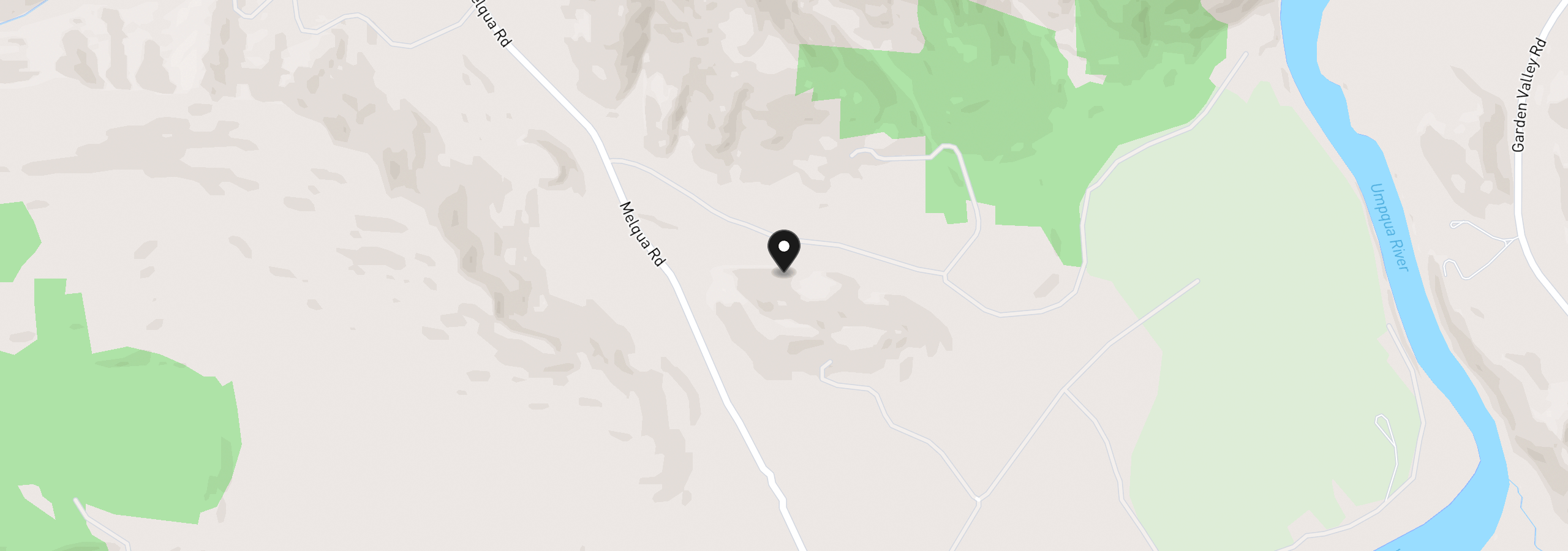 Map showing the location of 451 Woodruff Mountain Rd, Roseburg, OR 97471