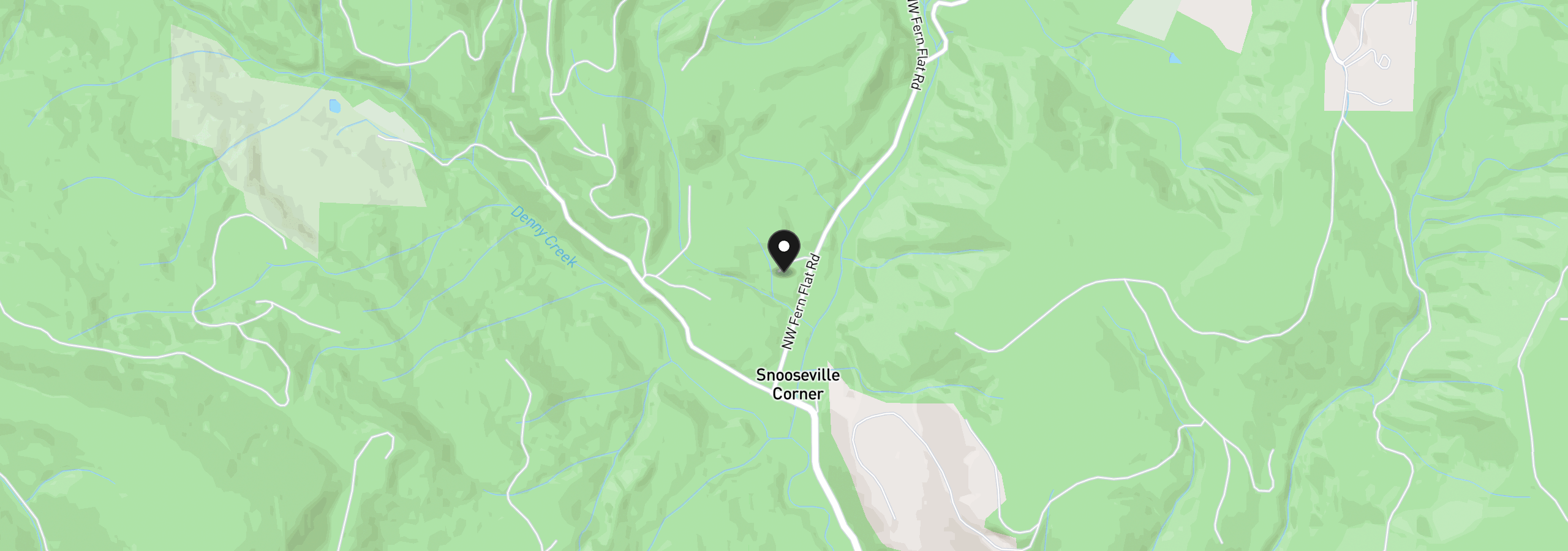 Map showing the location of 28485 NW Fern Flat Rd, North Plains, OR 97133