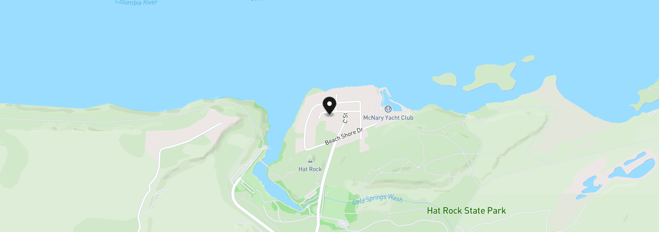 Map showing the location of 33950 Hilltop Dr, Hermiston, OR 97838