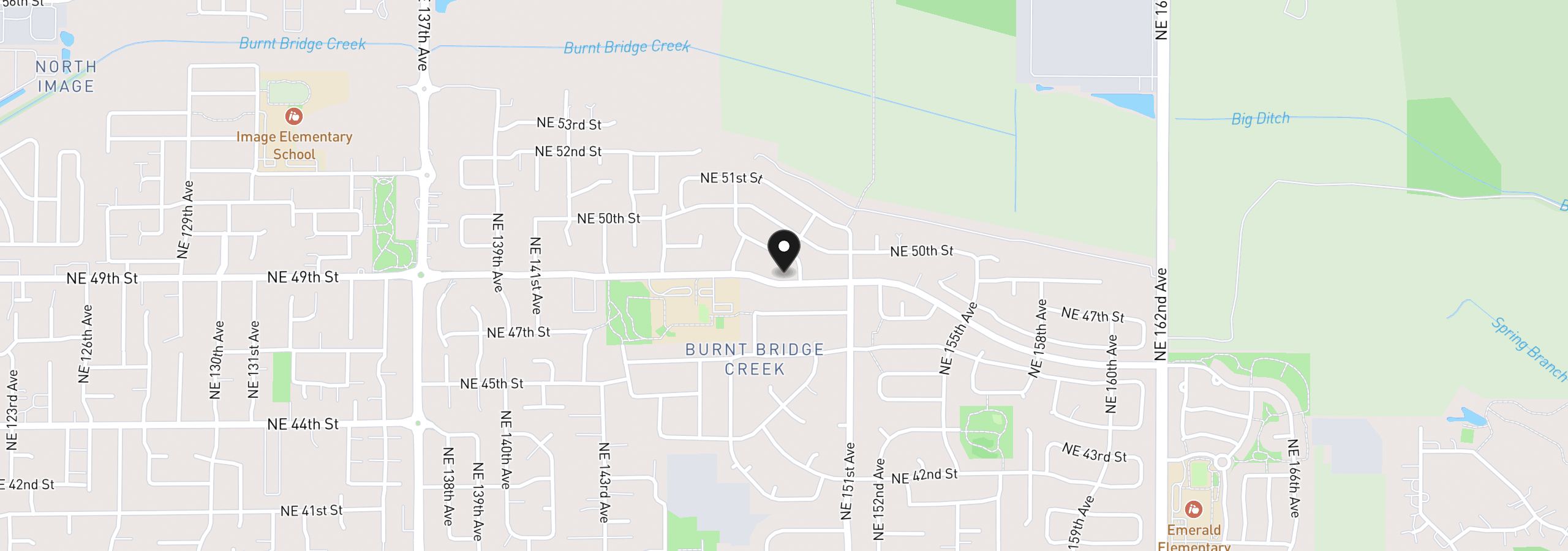 Map showing the location of 14906 NE 48th St, Vancouver, Wa 98682
