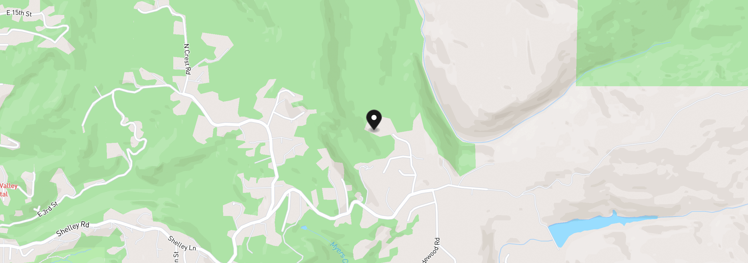Map showing the location of 94805 Sunnyside Ln, Coquille, OR 97423