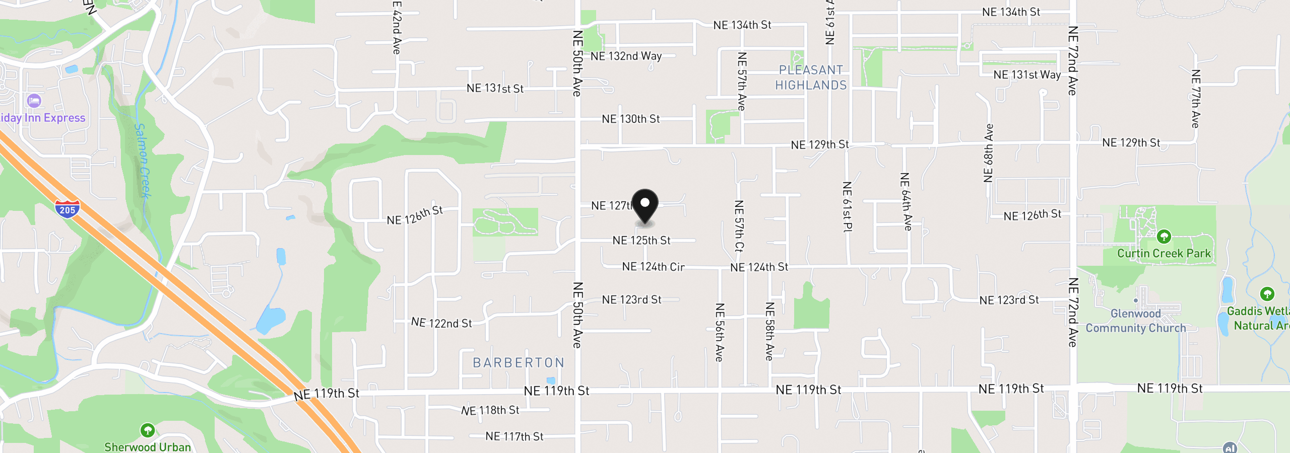 Map showing the location of 5212 NE 125th St, Vancouver, Wa 98686