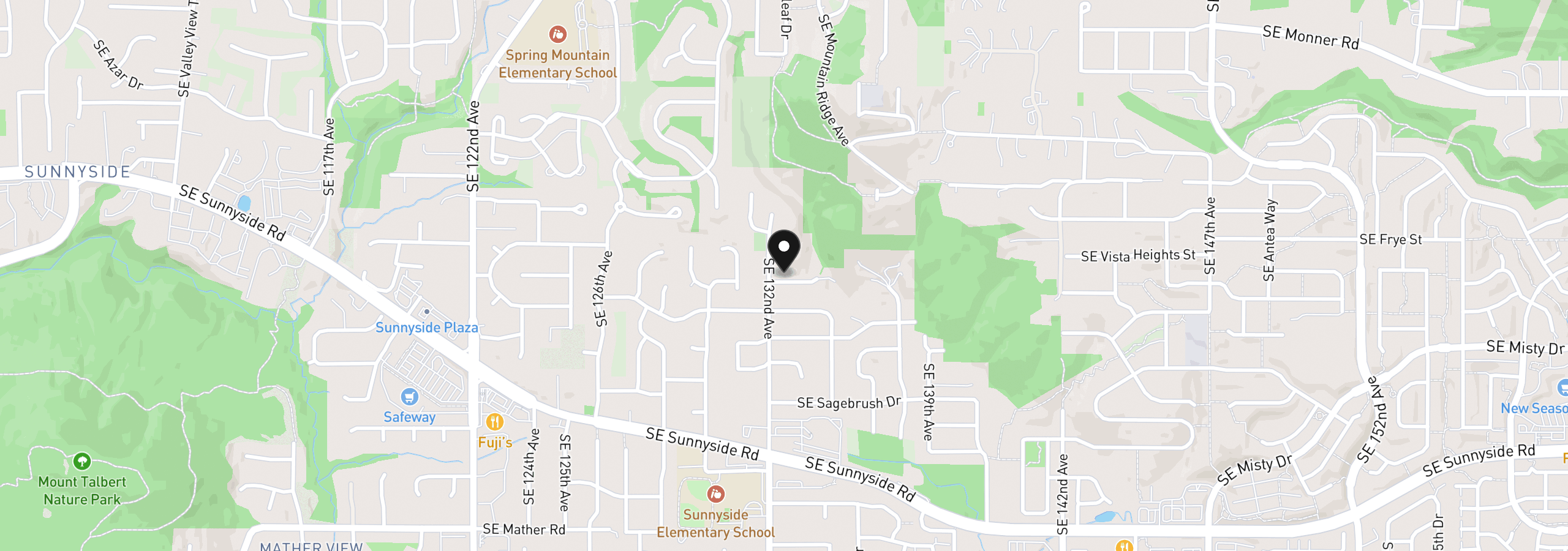 Map showing the location of 13231 SE Jordan Ct, Happy Valley, OR 97086