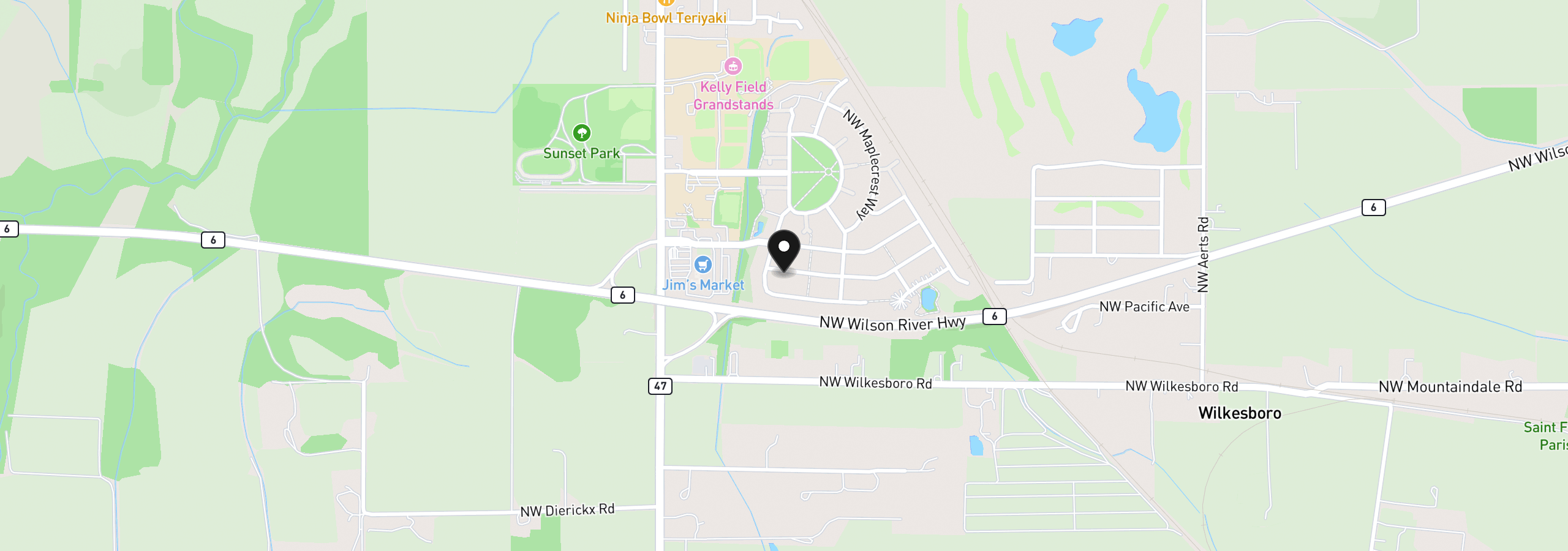Map showing the location of 42078 NW Buckshire St, Banks, OR 97106