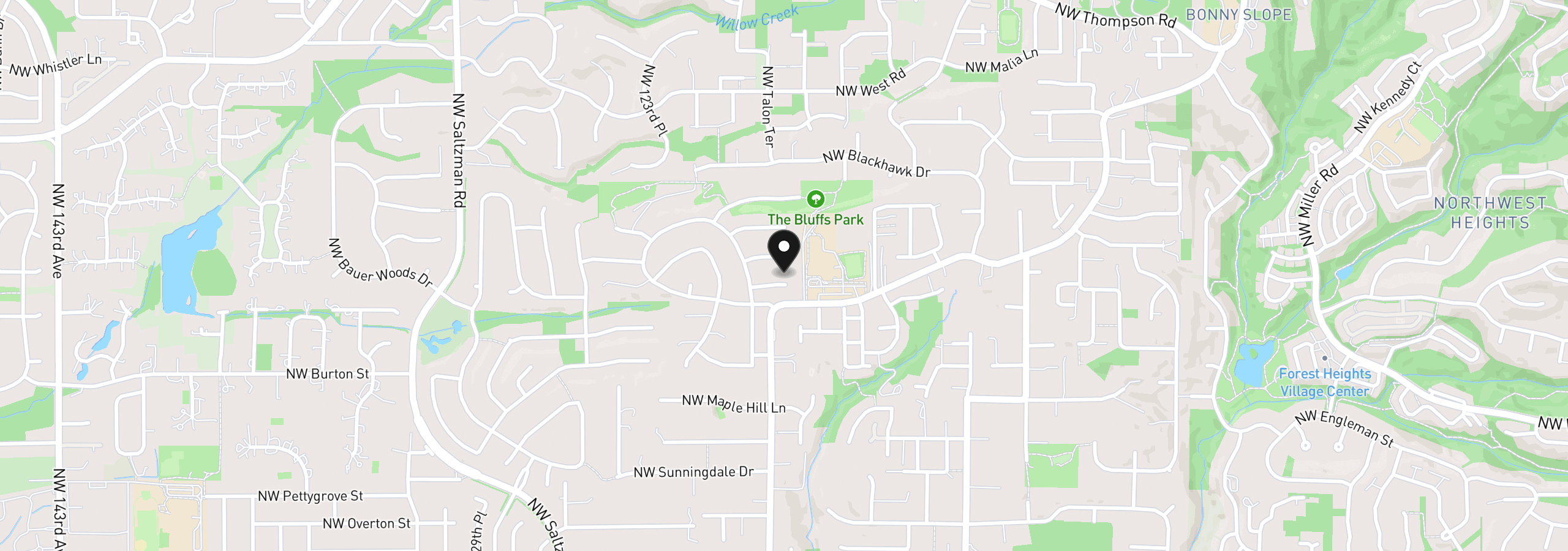 Map showing the location of 11865 NW Marylee Ct, Portland, OR 97229