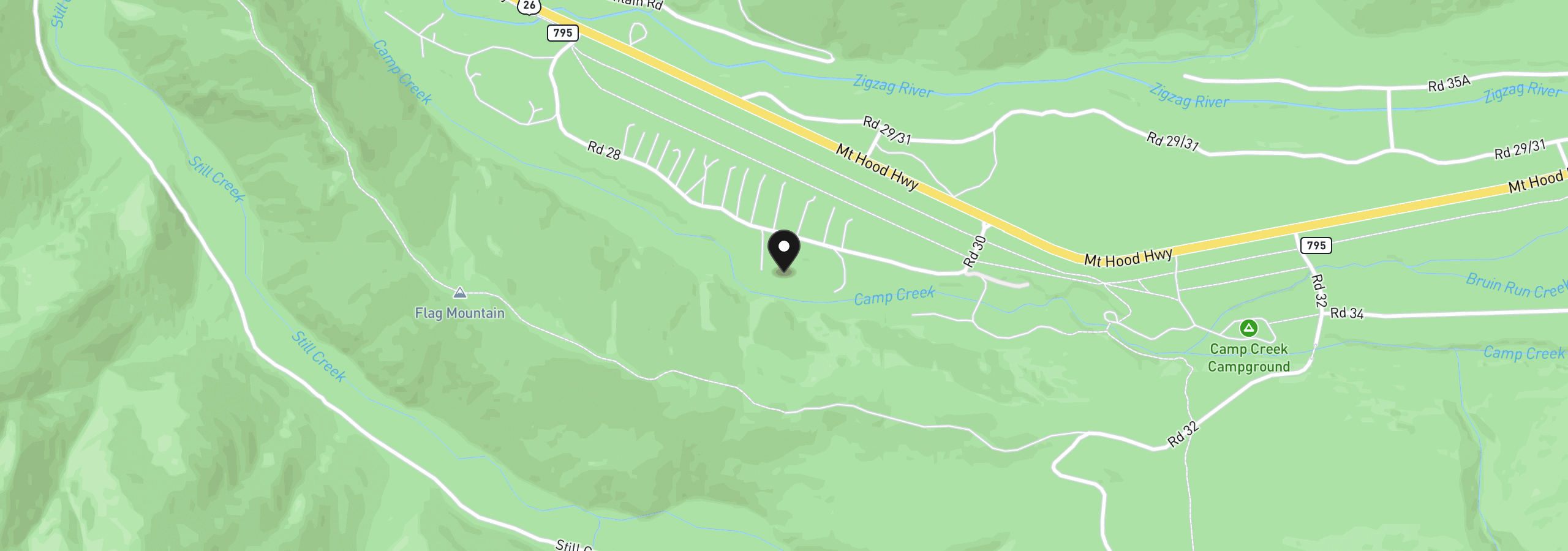 Map showing the location of 76270 E Road 28, Rhododendron, OR 97049