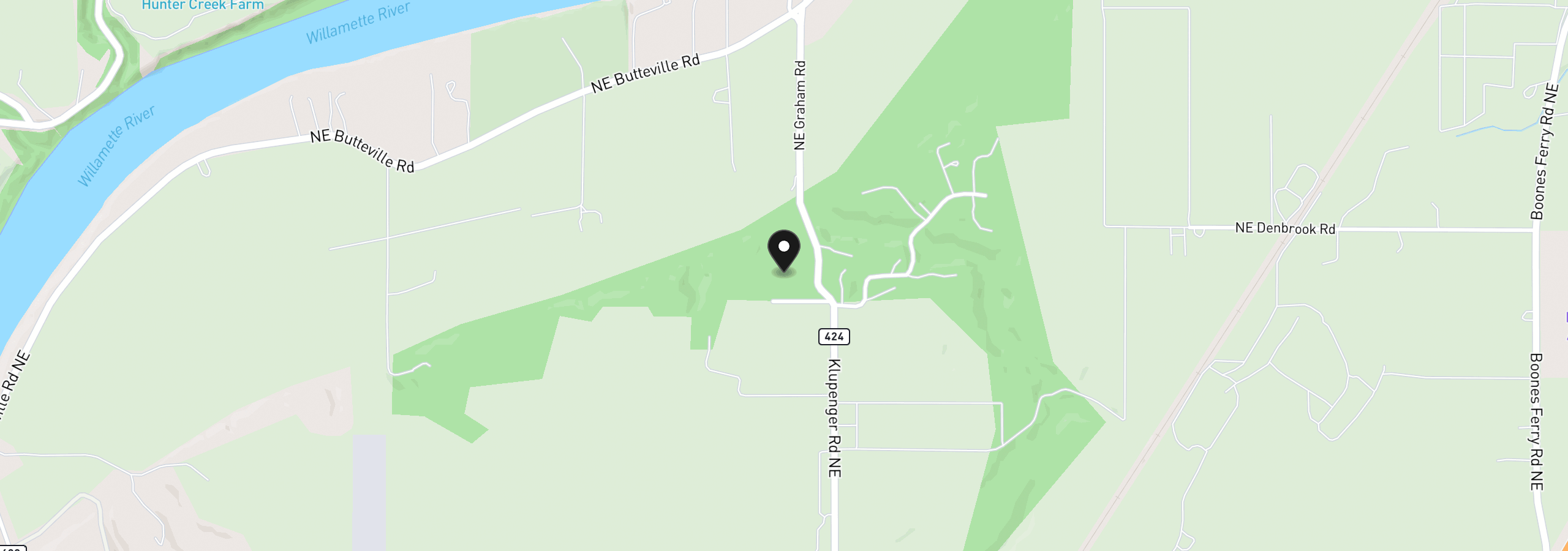 Map showing the location of 12477 NE Haven Hill Way, Aurora, OR 97002