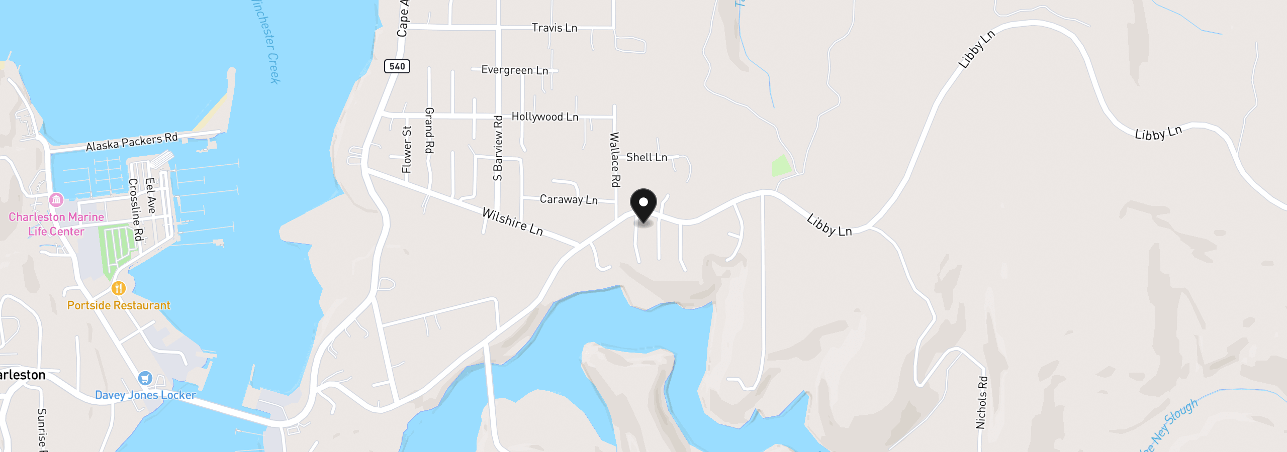 Map showing the location of 63451 Capitol Dr, Coos Bay, OR 97420