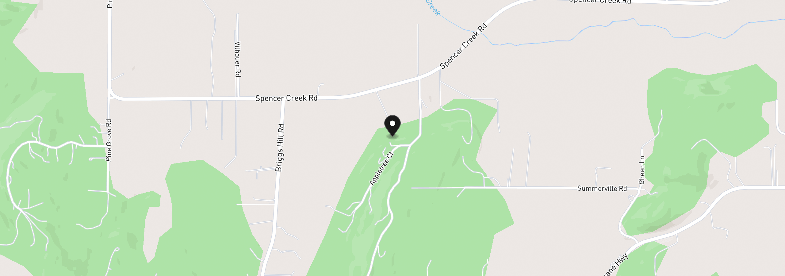 Map showing the location of 85520 Appletree Ct, Eugene, OR 97405